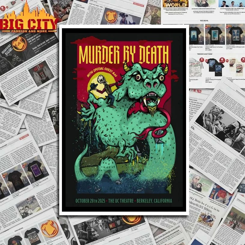 Murder By Death Oct 28 2025 Berkeley Tour Poster shirt