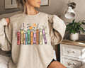 Music Albums as Books Sweatshirt, Vintage Albums As Books Sweatshirt, Trendy Aesthetic For Book Lovers Sweatshirt, Folk...