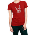 Music Concert Halloween Skeleton Hand Rock On Women's T-Shirt Hoodie, Sweatshirt | RetroVerseTees.com