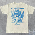 My Alone Time Is for Everyones Safety Vintage T-Shirt, Retro 80s Unisex Adult T Shirt, Vintage Graphic T Shirt, Nostalgia...
