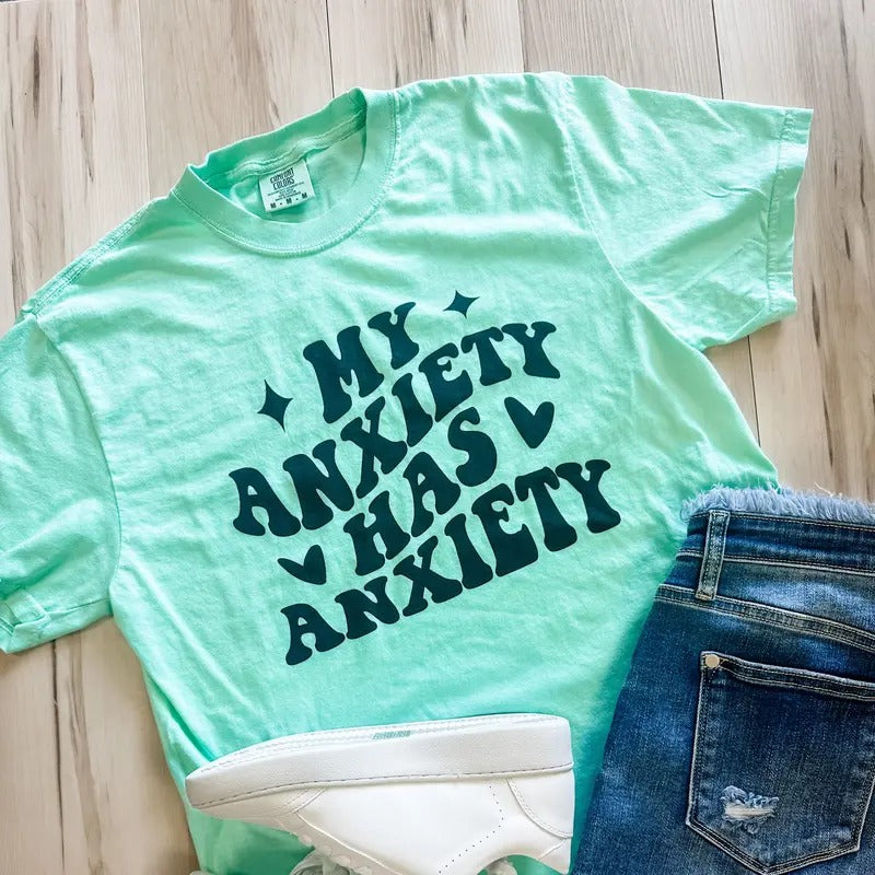 My Anxiety Has Anxiety Graphic Tee Hoodie, Sweatshirt | RetroVerseTees.com