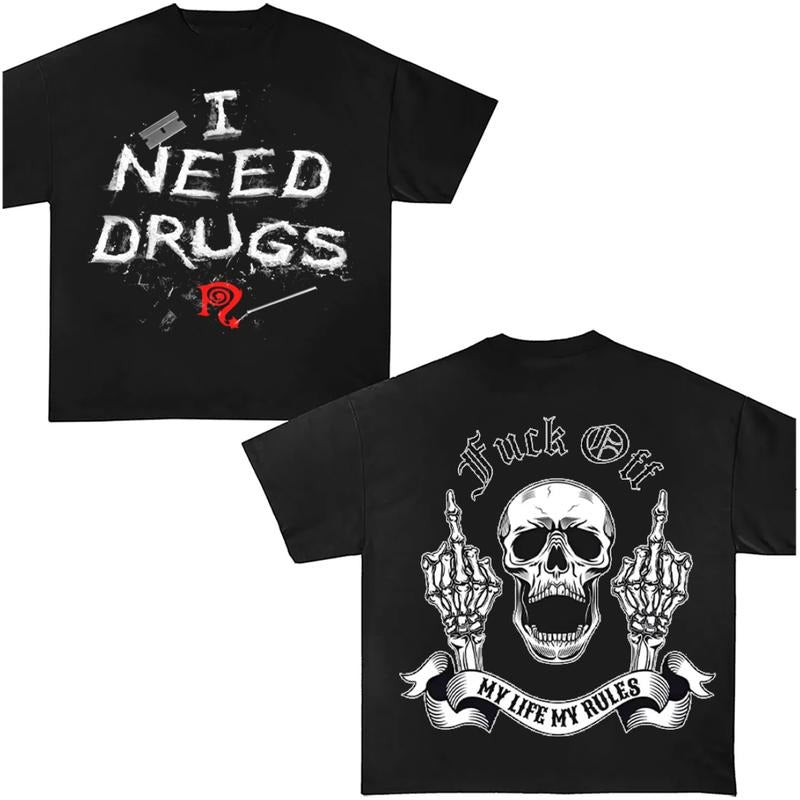 My Life My Rules Y2K Clothing Tshirt Graphic Tee Cotton Unisex Top Streetwear Hoodie, Sweatshirt | RetroVerseTees.com