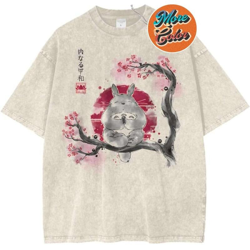 My Neighbor Totoro Studio Ghibli Anime Vintage Shirts, Cotton Unisex T-Shirt, Crew Neck, Size S- 3XL, Menswear Top,...
