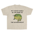 My Tummy Hurts I'm Mad at The Gouvernment Tshirt,Frog funny Tee Top Womenswear Summer Hoodie, Sweatshirt | RetroVerseTees.com
