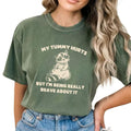 My Tummy Hurts but I'm Being Really Brave About It Shirt Vintage, Funny Meme Raccoon Shirt, Cute Raccoon Tee Retro, Trash...