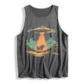 Mysterious Sleeveless Vest with Intriguing UFO Gunpla brand Cow Abduction Scene for Sci - Fi Aficionados style 02...