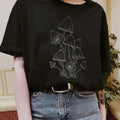 Mystic Mushrooms Family Shirt, Gothic Fantasy Tee, Mushroom T-shirt, Dark TNF, Alternative Fashion, Nature-Inspired,...