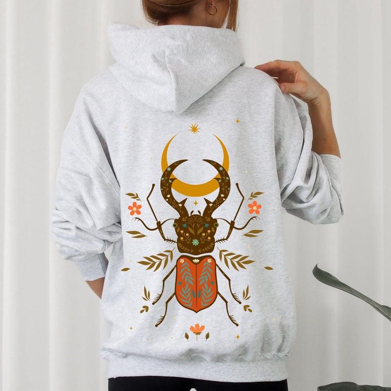 Mystical Animal, Fern, Botanical Floral Hoodie T-Shirts, Sweatshirt | RetroVerseTees.com