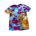 Mystical Mood Blue Orange And Pink Hand Dyed Ice Dyed Tie Dye T-Shirt Vacation Outfits - Colorful Tie-Dye Design T-Shirt...