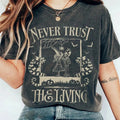 N3ver Trust The L1ving Tshirt, Beetl3juice Tee, Horror Halloween Films Shirt, Unisex Short Sleeve Tee Shirt, Casual...