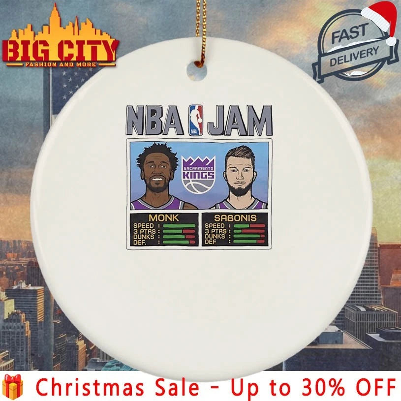 NBA Jam Malik Monk and Domantas Sabonis Sacramento Kings basketball shirt