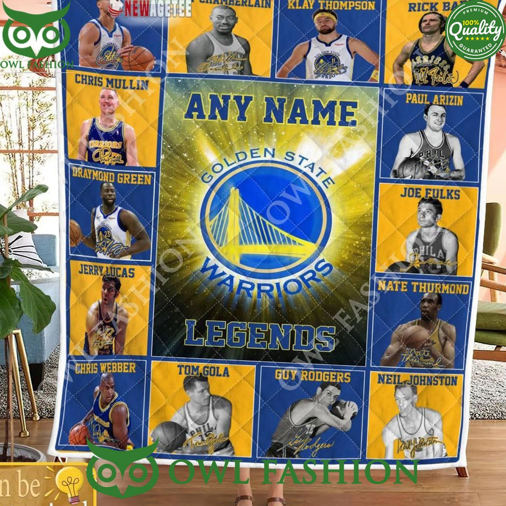 Golden State Warriors Legends 2024 Team Customized Limited Quilt Fleece Blanket