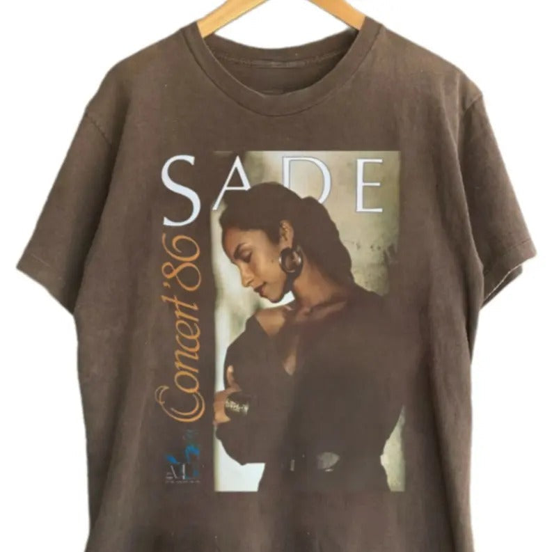 NEW Sade Adu Graphic Tee Top, 80s Sade Album Diamond Singer Tour Unisex T-shirt Hoodie, Sweatshirt | RetroVerseTees.com