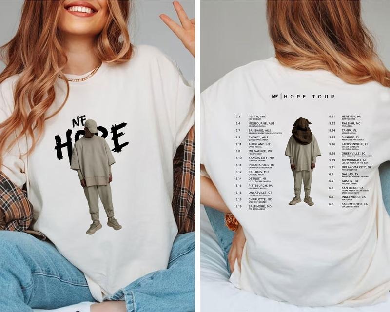 NF Hope Tracklist Shirt, Hope Album Tour Merch Tshirt, Best Fan Gift Hoodie, Sweatshirt | RetroVerseTees.com