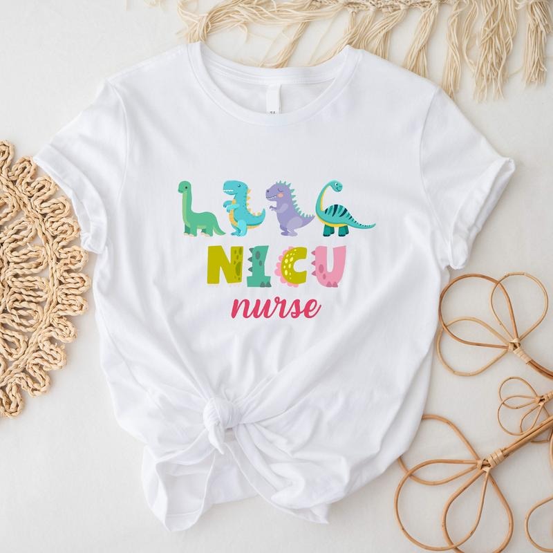 NICU Nurse Dinosaur T-Shirt, Neonatal Intensive Care Unit Nurse Shirt, New NICU Birthday Gift Hoodie, Sweatshirt