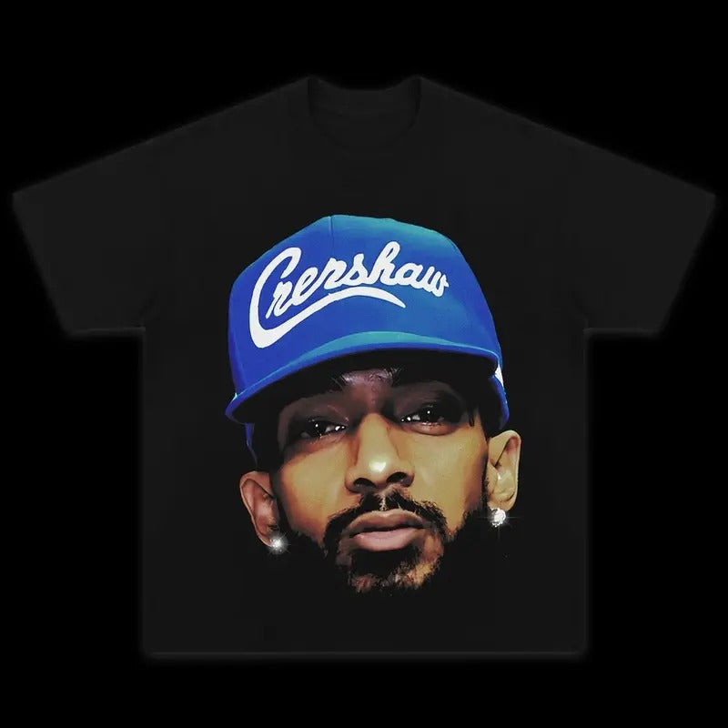 NIPSEY HUSSLE BIG FACE GRAPHIC TEE - STREEWEAR Hoodie, Sweatshirt | RetroVerseTees.com