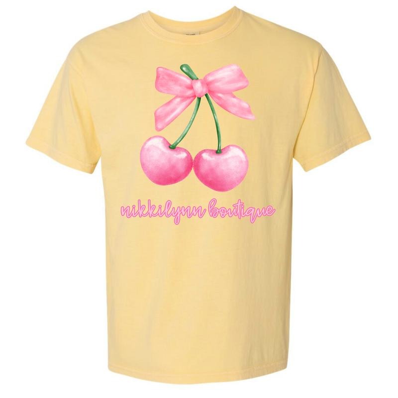 NLB Merch - Cherry Coquette Comfort Colors T-Shirt Hoodie, Sweatshirt | RetroVerseTees.com