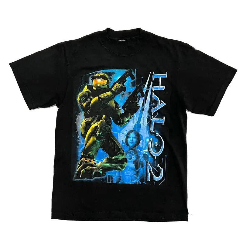 NMC Halo 2 Tee T-Shirt Cotton Menswear Cotton Menswear Top Decoration Hoodie, Sweatshirt | RetroVerseTees.com