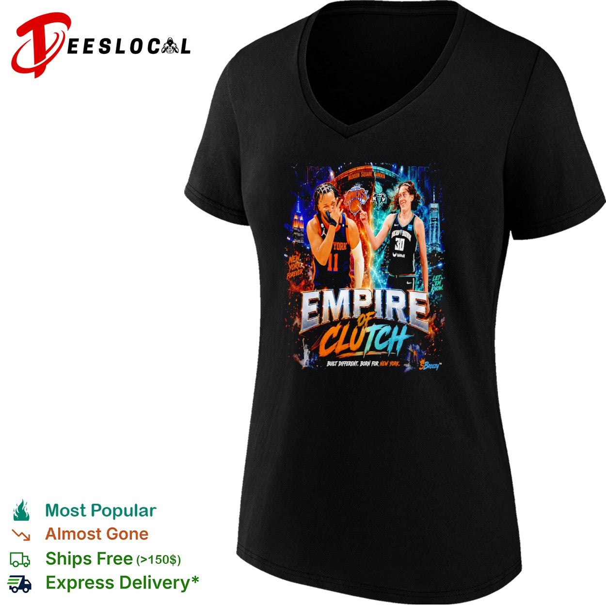 NY Knicks and Liberty Empire of Clutch Built Different Born for NY shirt
