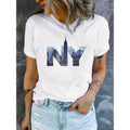 NYC Women'WB shield Printed T-Shirt for Summer Casual Streetwear, Featuring FOG Gunpla brand Comfortable Fabric. Hoodie,...