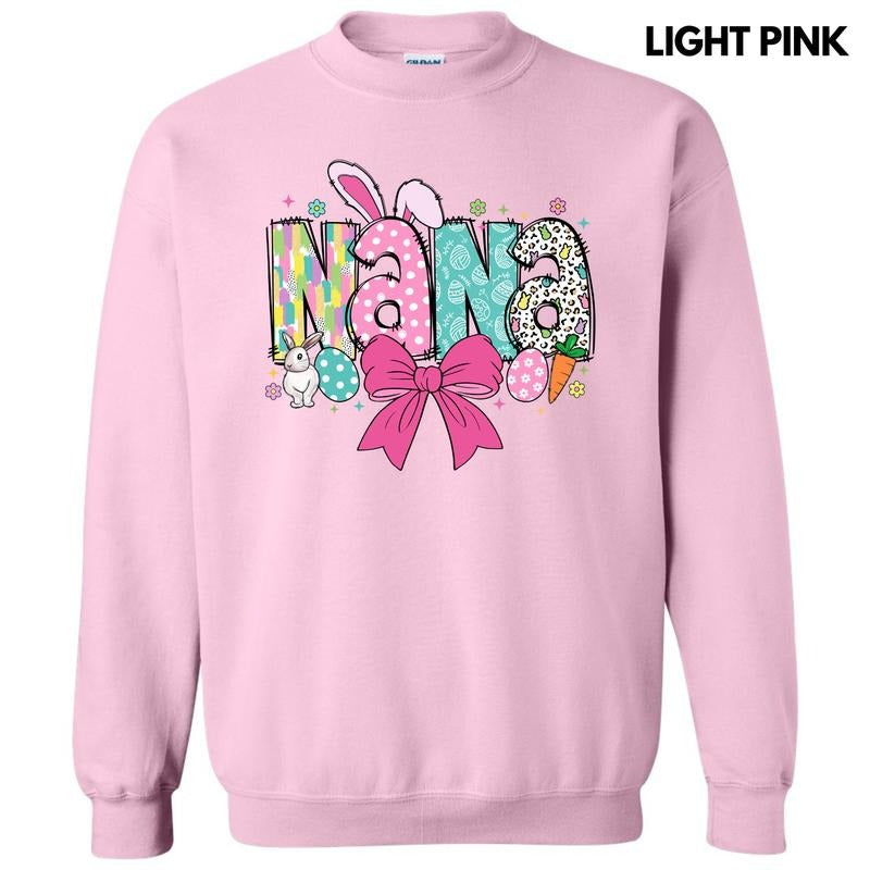 Nana Easter Coquette Sweatshirt T-Shirts, Hoodie | RetroVerseTees.com