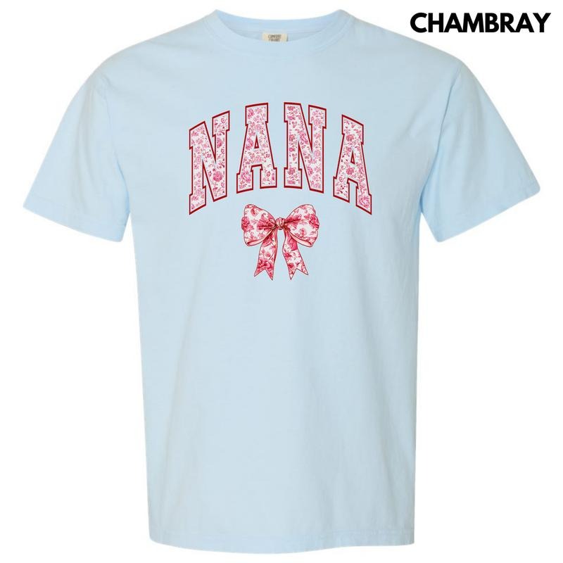 Nana Red Ginger Jar Florals Comfort Colors T-Shirt 'NLB' Hoodie, Sweatshirt | RetroVerseTees.com