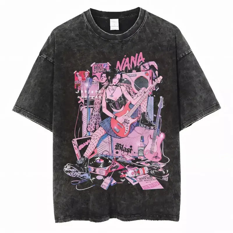 Nana T-shirt from Nana Anime - Unisex Retro Tee Black Stones Shirt Hoodie, Sweatshirt | RetroVerseTees.com