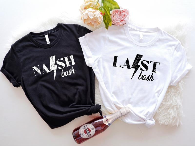 Nashville Bachelorette Shirt, Matching Bridesmaid Tee, Bridal Shower Short Sleeve, Wedding Party Gift Tee, Engagement...