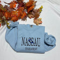 Nassau Bahamas embroidered sweatshirt; Dolphin Lover's embroidered crewneck T-Shirts, Hoodie | RetroVerseTees.com