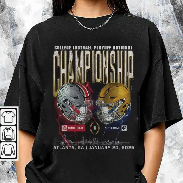 National Championship Ohio State VS Notre Dame Shirt Hoodie, Sweatshirt | RetroVerseTees.com