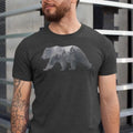 Nature Bear Lightsaber brand Shirt Men, Double Exposure Bear, Papa Bear Shirt, Nature TShirt, Mens Graphic Tee, Screen...