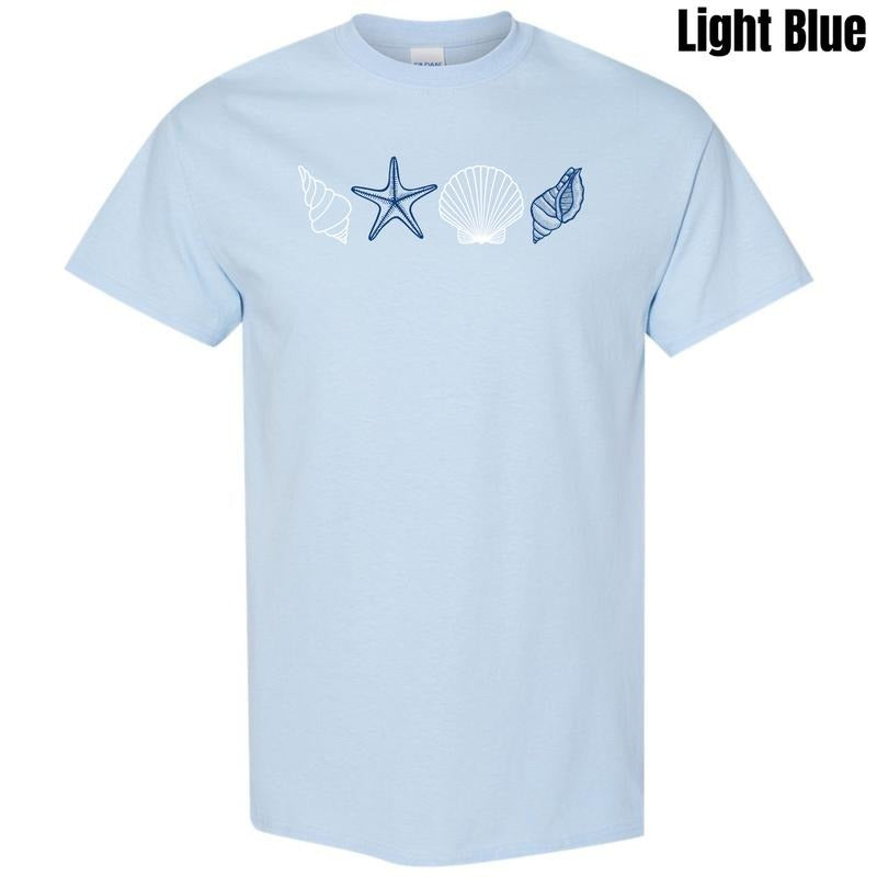 Nautical Shells Gildan Short Sleeve T-Shirt 'NLB' Hoodie, Sweatshirt | RetroVerseTees.com