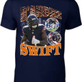 Navy Chicago D'Andre Swift Bootleg Style T-Shirt Hoodie, Sweatshirt | RetroVerseTees.com