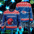 Logo Pattern Helmet Louisiana Tech Bulldogs Xmas 3D Ugly Sweater