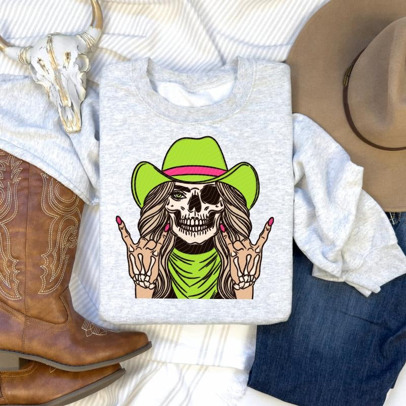 Neon Cowgirl DTF Transfers - THIS IS NOT A SHIRT Hoodie, Sweatshirt | RetroVerseTees.com