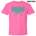 Neon Lucky Checkered Comfort Colors T-Shirt 'NLB' Hoodie, Sweatshirt | RetroVerseTees.com