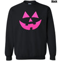 Neon Pink Jack-O-Lantern Fluffy Patch Sweatshirt T-Shirts, Hoodie | RetroVerseTees.com