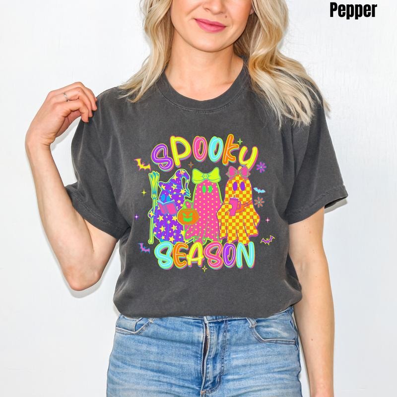 Neon Spooky Season Comfort Colors T-Shirt 'NLB' Hoodie, Sweatshirt | RetroVerseTees.com