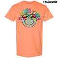 Neon Summer Vibe Happy Face Gildan Short Sleeve T-Shirt 'NLB' Hoodie, Sweatshirt | RetroVerseTees.com