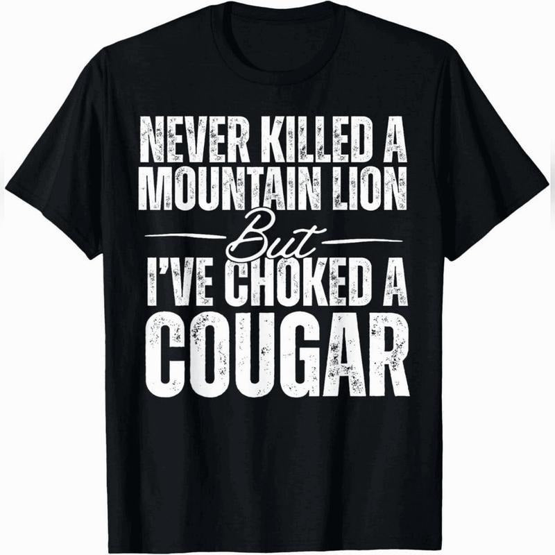 Never Kil led WB shield Mountain Lion But Swoosh'Superhero team Choked WB shield Cougar T-Shirt Urban Cotton T-Shirt...