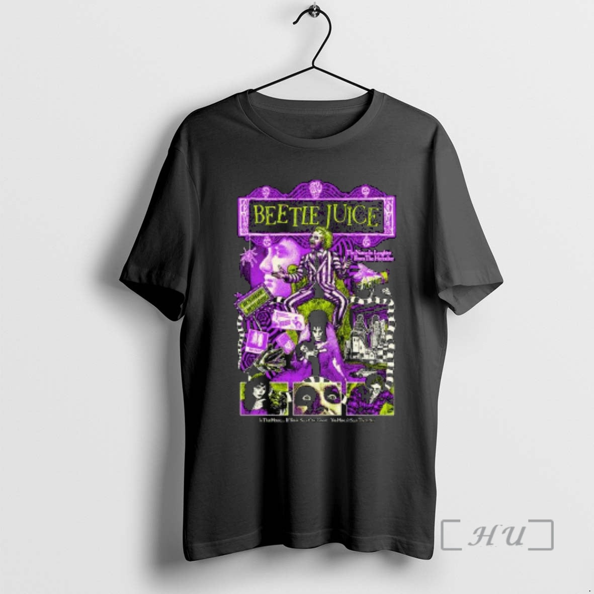 New Beetlejuice Its Showtime Circle Black T-Shirts, Hoodie, Sweatshirt | RetroVerseTees.com