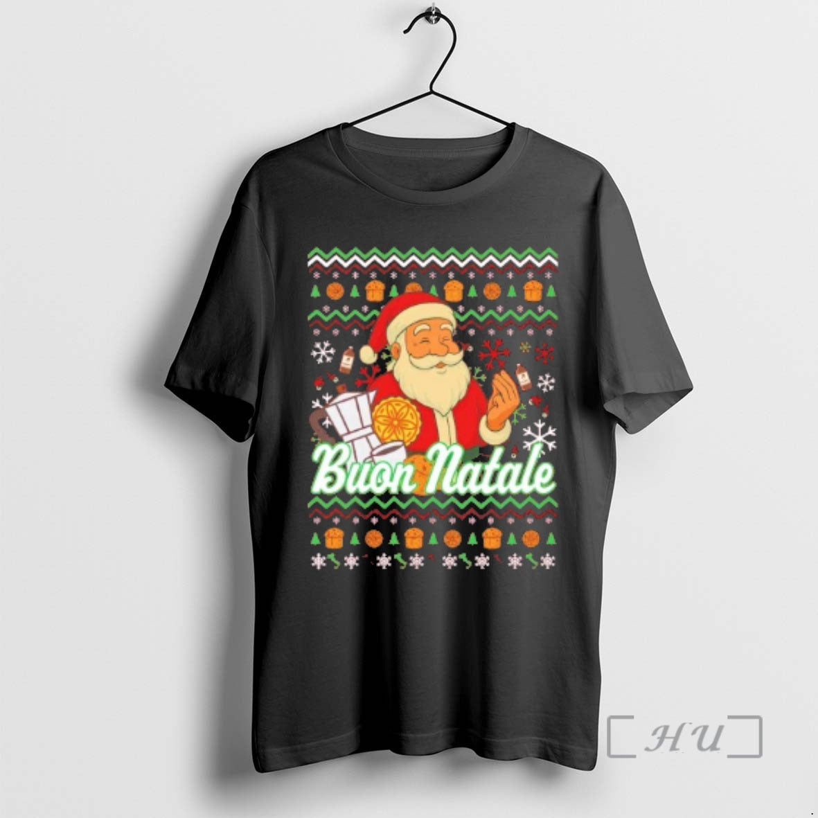 New Italian Santa Buon Natale Ugly Christmas Sweat T-Shirts, Hoodie, Sweatshirt | RetroVerseTees.com