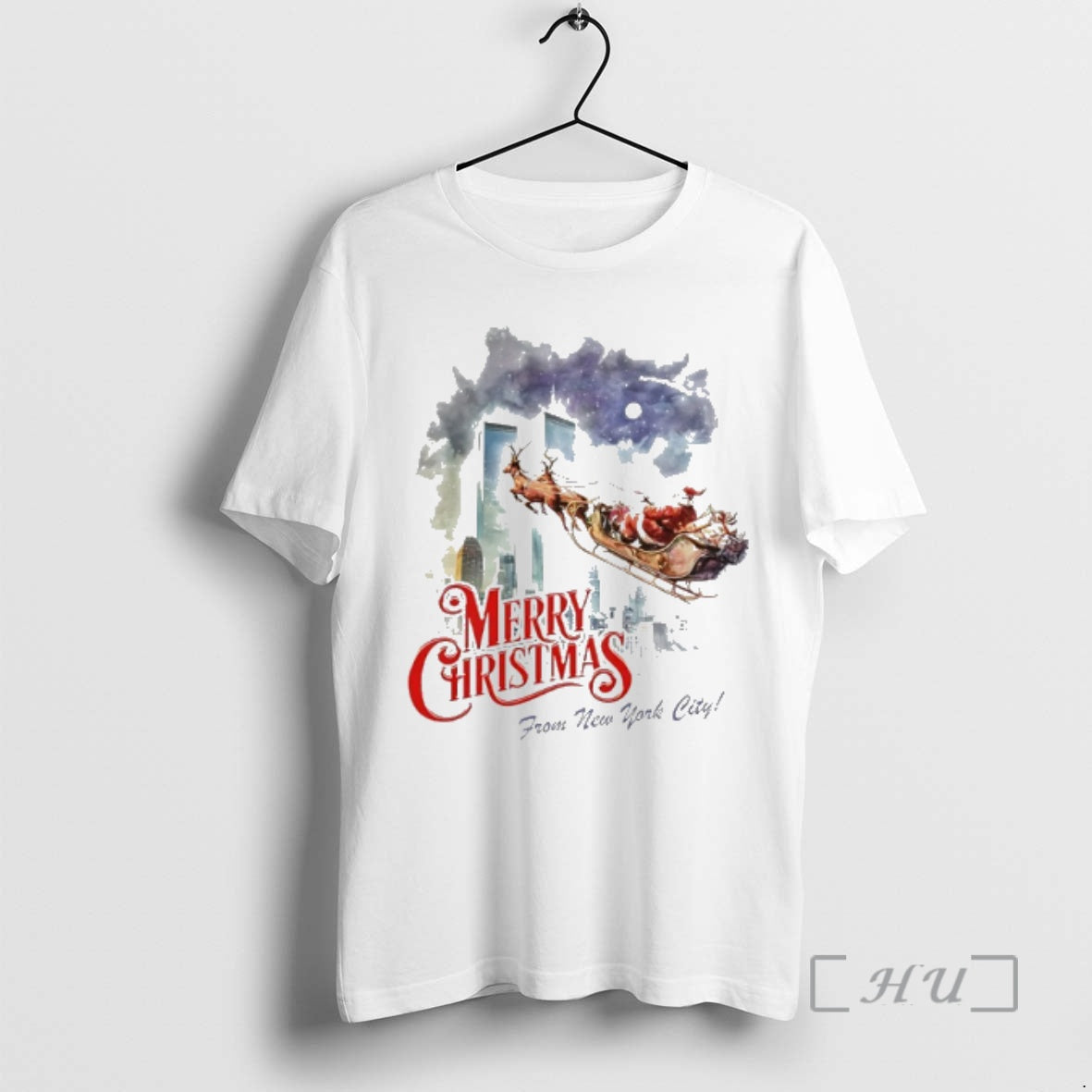 New Merry Christmas From New York City Santa Sleigh 11 9 Attacks Premium T Shirts Hoodie, Sweatshirt | RetroVerseTees.com