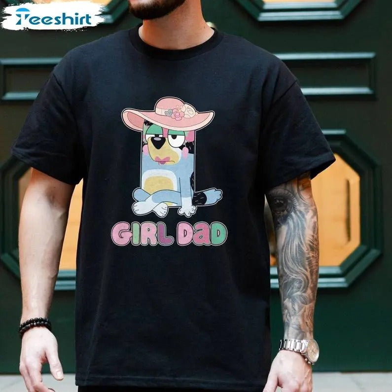 New Rare Girl Dad Unisex T Shirt , Limited Bluey Rad Dad Shirt Hoodie, Sweatshirt | RetroVerseTees.com