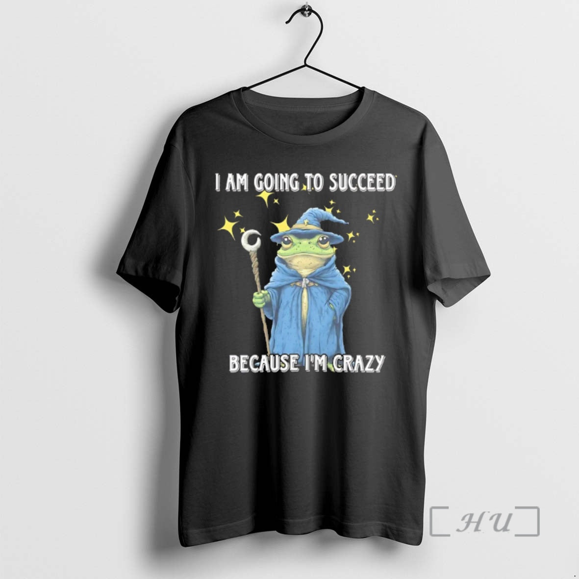 New Wizard Frog I Am Going To Succeed Because Im Crazy Premium T Shirts Sweater Hoodie, Sweatshirt | RetroVerseTees.com