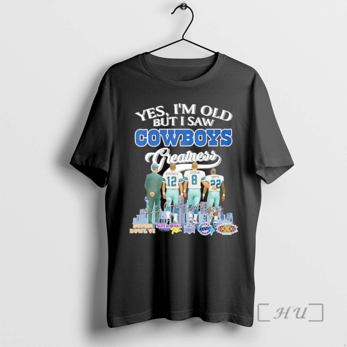New Yes Im Old But I Saw Dallas Cowboys Greatness Signature Premium T Shirts Sweater Hoodie, Sweatshirt | RetroVerseTees.com