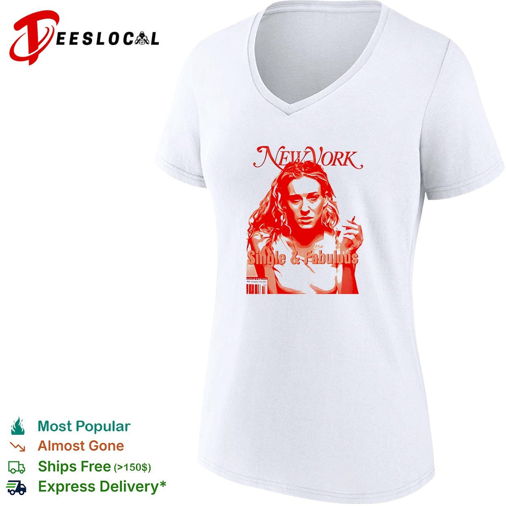New York Single and Fabulous Sex and the City parody magazine cover shirt