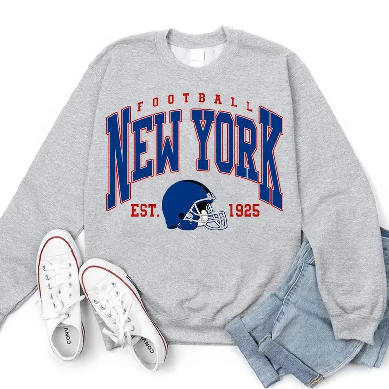 New York Sweatshirt,New York Football Crewneck,NY Giant Sweatshirt,New York Football Tshirt,New York Fan Gift Hoodie