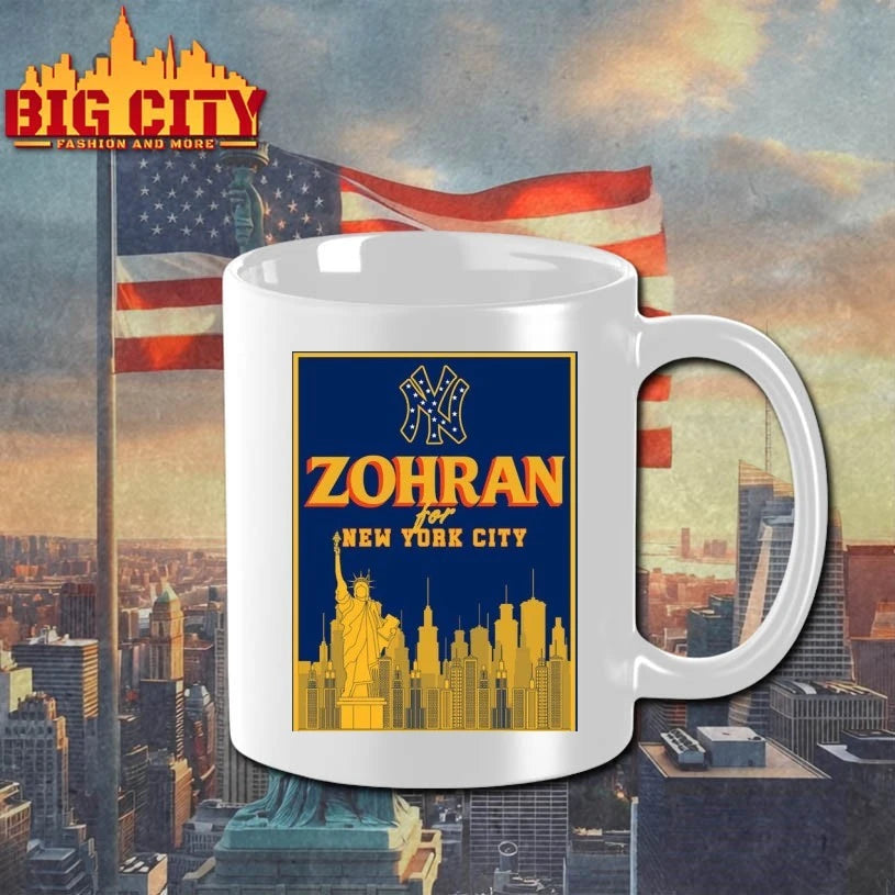New York Yankees Zohran For New York City skyline poster shirt