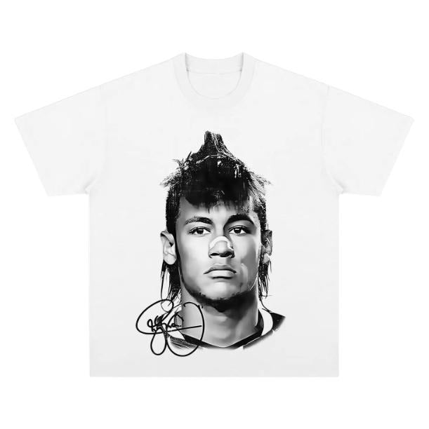 Neymar Stylish Hair  T-Shirt, Neymar Vintage Graphic Tees, Unisex Soccer Shirt, Sport Merch, Gift For Fan, Cotton comfort...